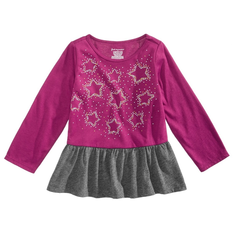 NWT First Impressions star print Peplum Tunic